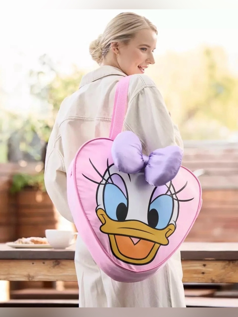 Disney Parks Daisy Duck Face Canvas Tote bag